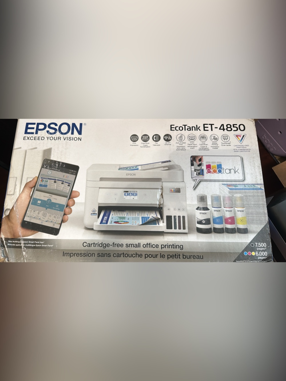 Epson EcoTank ET-4850 White All-in-One Printer